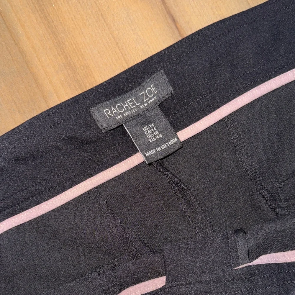 Rachel Zoe Classic Black Tailored Straight Leg Pants - Picture 2 of 5